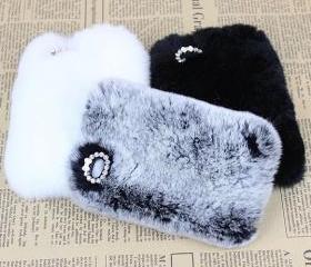 New Chic Elegant Synthetic Rabbit Fur iPhone 5 Case Cover