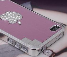 New Bling Sparkle Crystal Logo Pink Elegant iPhone 5 Case