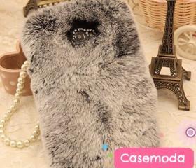 New Chic Luxury Warm Soft Rabbit Fur Samsung Galaxy Note 2 N7100 Case Cover